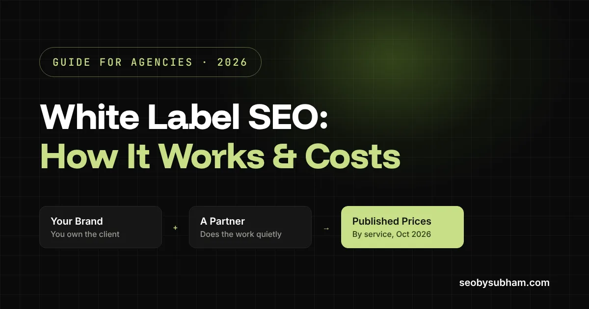 White label SEO: the agency sells under its own brand, a partner does the work behind the scenes